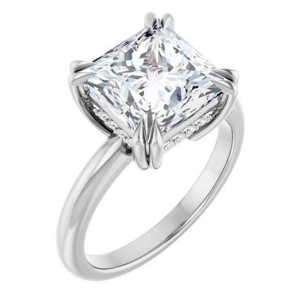 Double Claw-Prong Engagement Ring