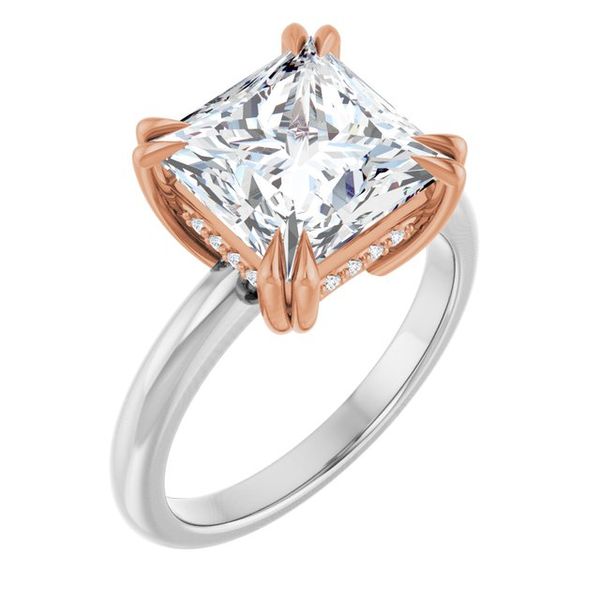 Double Claw-Prong Engagement Ring