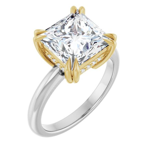 Double Claw-Prong Engagement Ring
