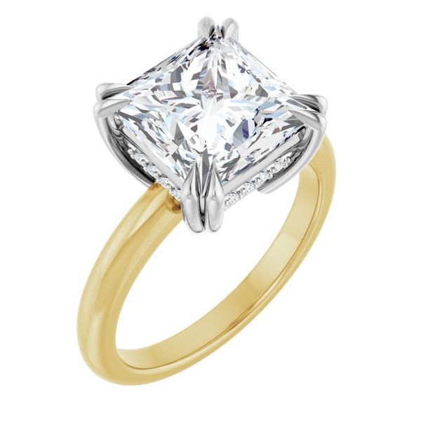 Double Claw-Prong Engagement Ring