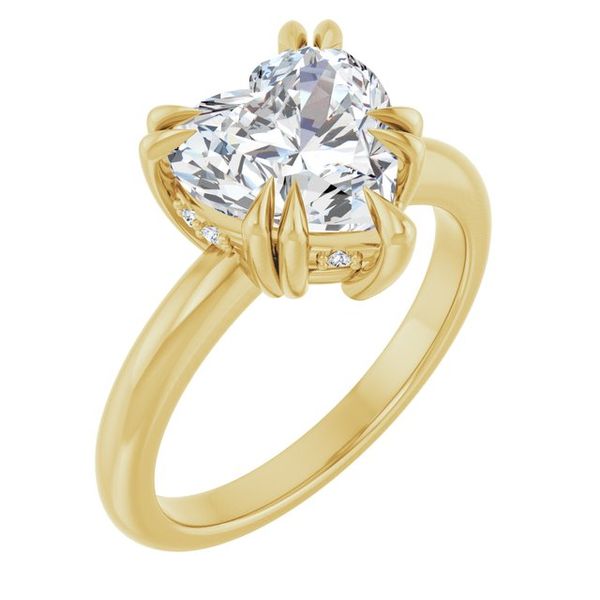 Double Claw-Prong Engagement Ring