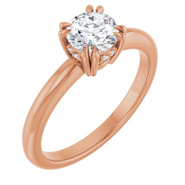 Double Claw-Prong Engagement Ring