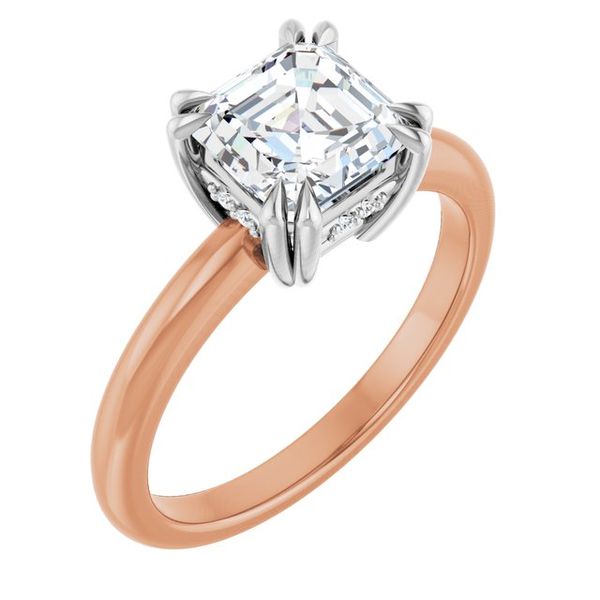 Double Claw-Prong Engagement Ring
