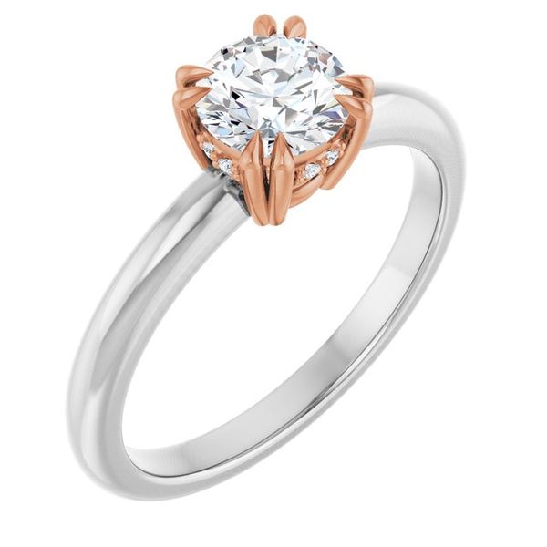 Double Claw-Prong Engagement Ring