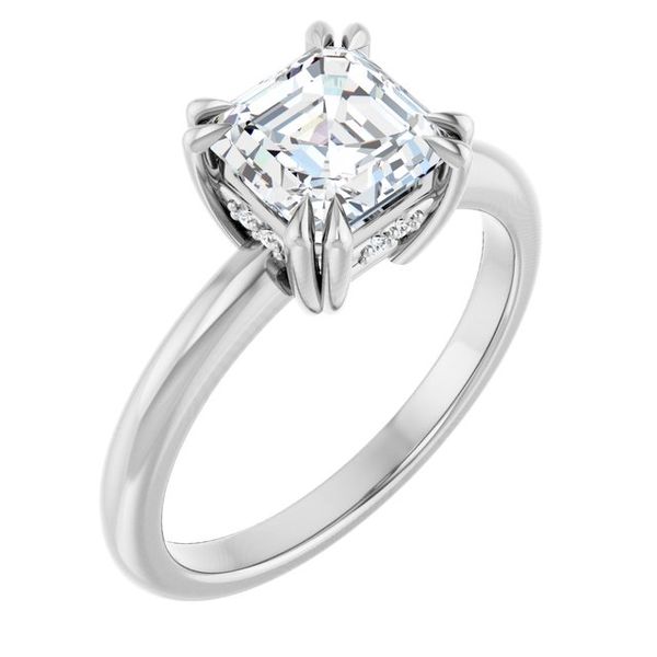 Double Claw-Prong Engagement Ring