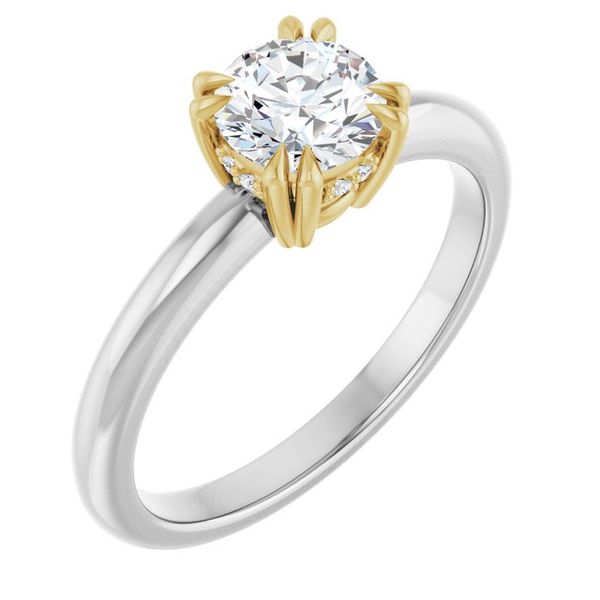 Double Claw-Prong Engagement Ring