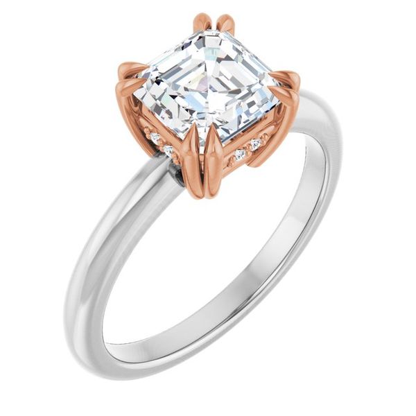Double Claw-Prong Engagement Ring