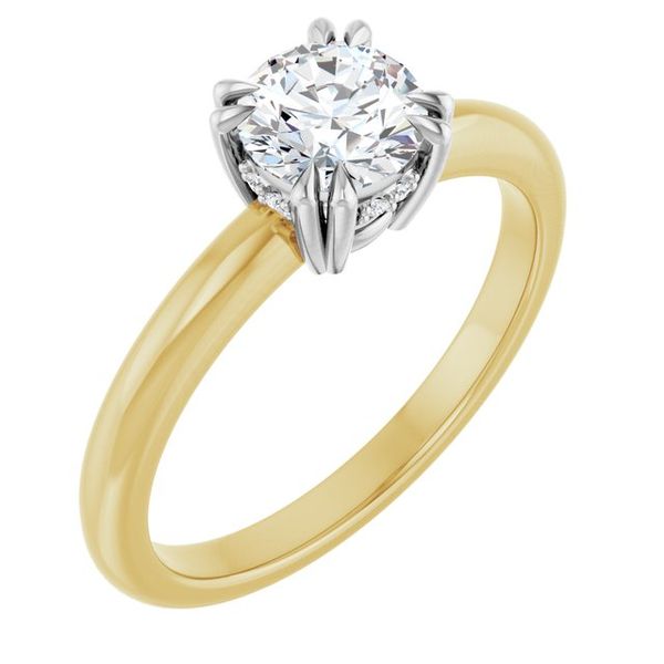 Double Claw-Prong Engagement Ring