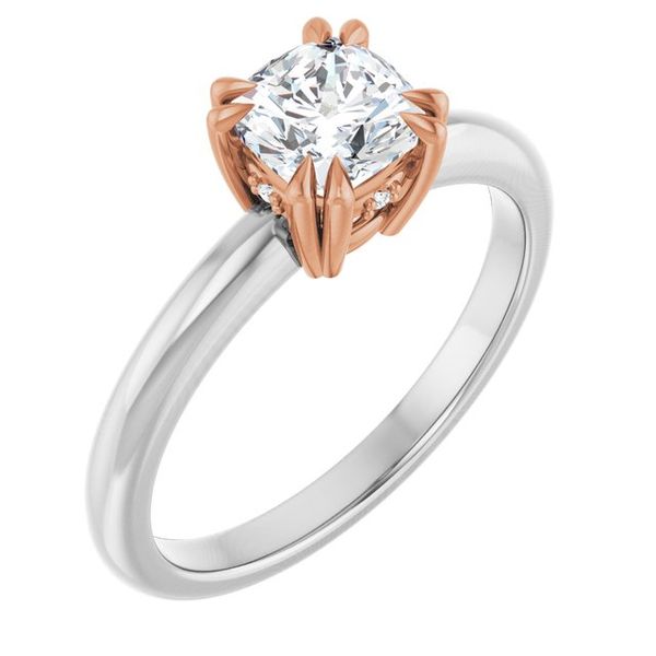 Double Claw-Prong Engagement Ring