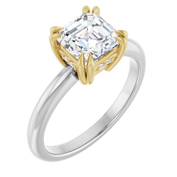 Double Claw-Prong Engagement Ring