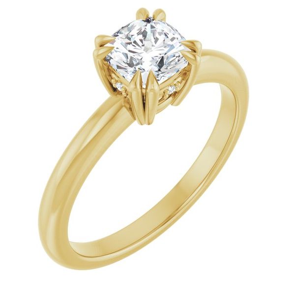 Double Claw-Prong Engagement Ring
