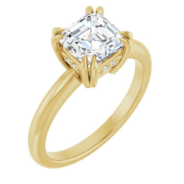 Double Claw-Prong Engagement Ring