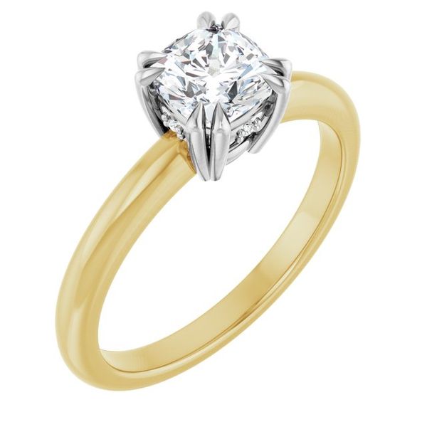 Double Claw-Prong Engagement Ring