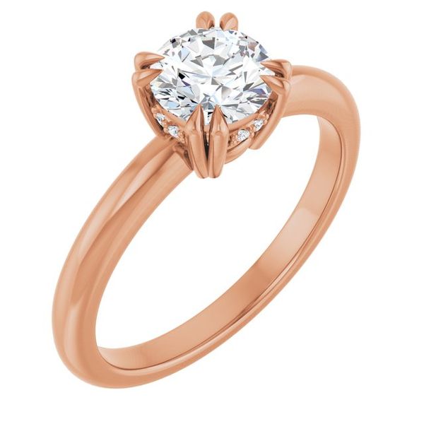Double Claw-Prong Engagement Ring
