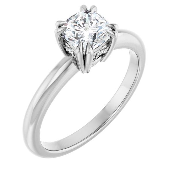 Double Claw-Prong Engagement Ring