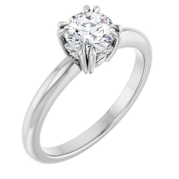 Double Claw-Prong Engagement Ring