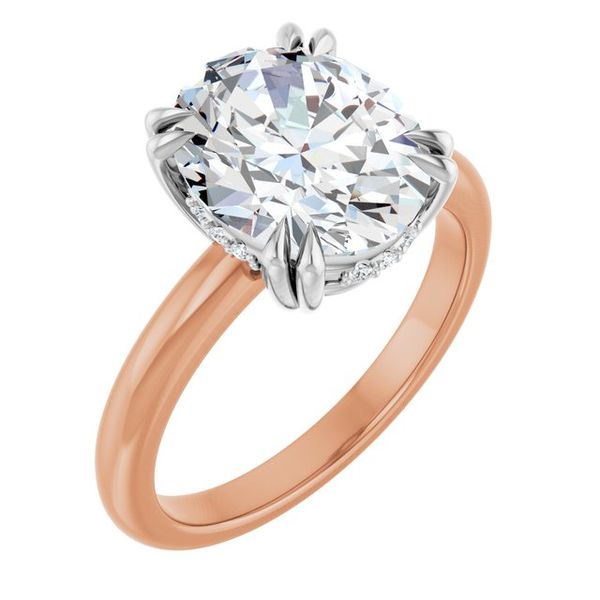 Double Claw-Prong Engagement Ring