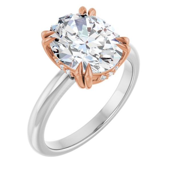Double Claw-Prong Engagement Ring