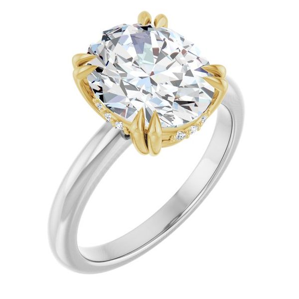 Double Claw-Prong Engagement Ring