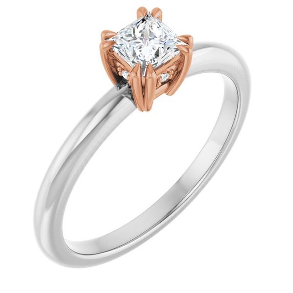 Double Claw-Prong Engagement Ring