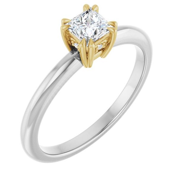 Double Claw-Prong Engagement Ring