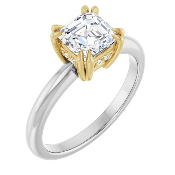 Double Claw-Prong Engagement Ring