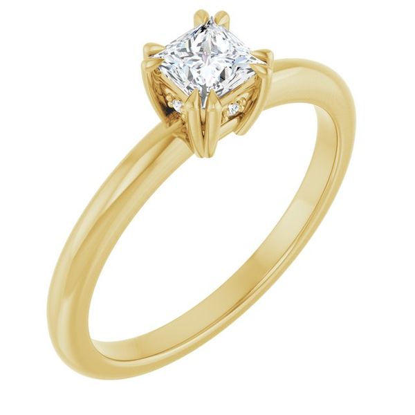 Double Claw-Prong Engagement Ring