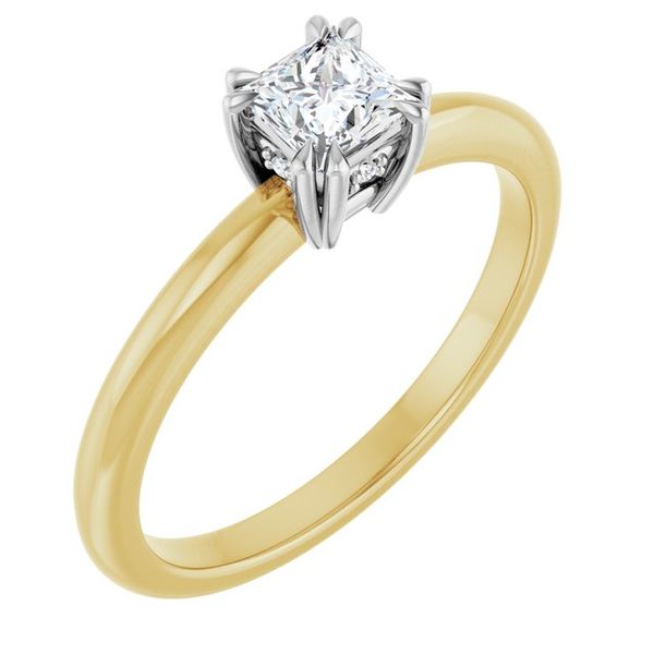 Double Claw-Prong Engagement Ring
