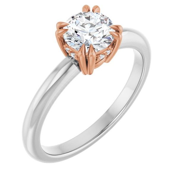 Double Claw-Prong Engagement Ring