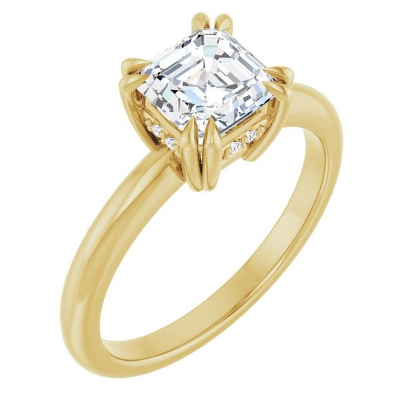 Double Claw-Prong Engagement Ring