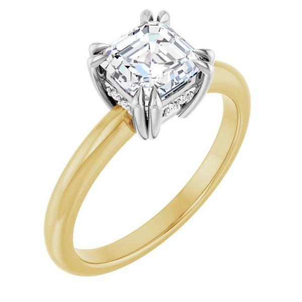 Double Claw-Prong Engagement Ring