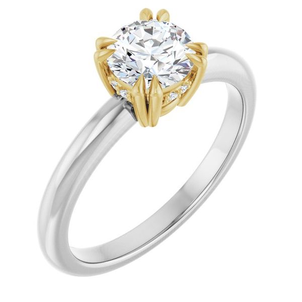 Double Claw-Prong Engagement Ring