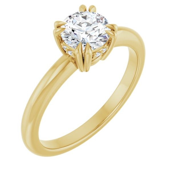 Double Claw-Prong Engagement Ring