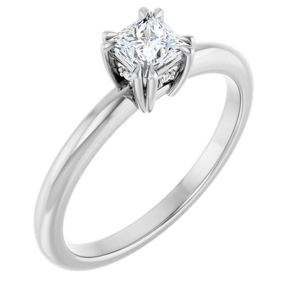 Double Claw-Prong Engagement Ring