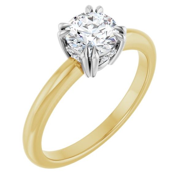 Double Claw-Prong Engagement Ring