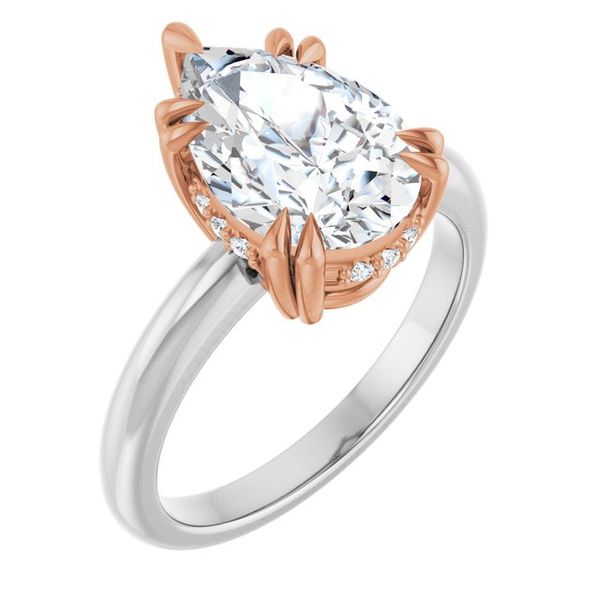 Double Claw-Prong Engagement Ring
