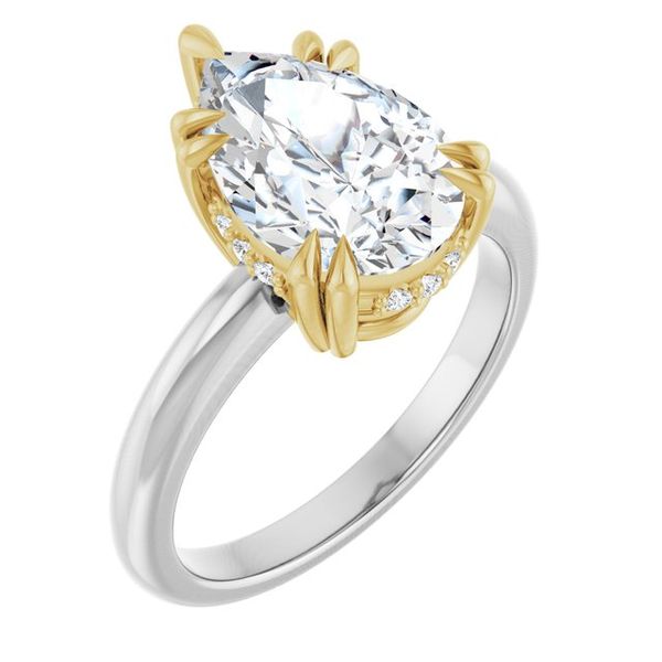 Double Claw-Prong Engagement Ring