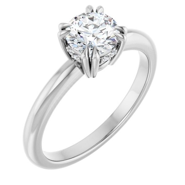 Double Claw-Prong Engagement Ring