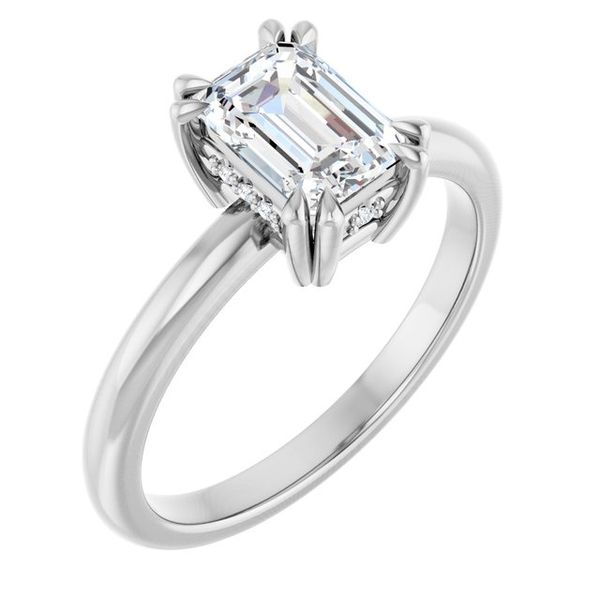 Double Claw-Prong Engagement Ring