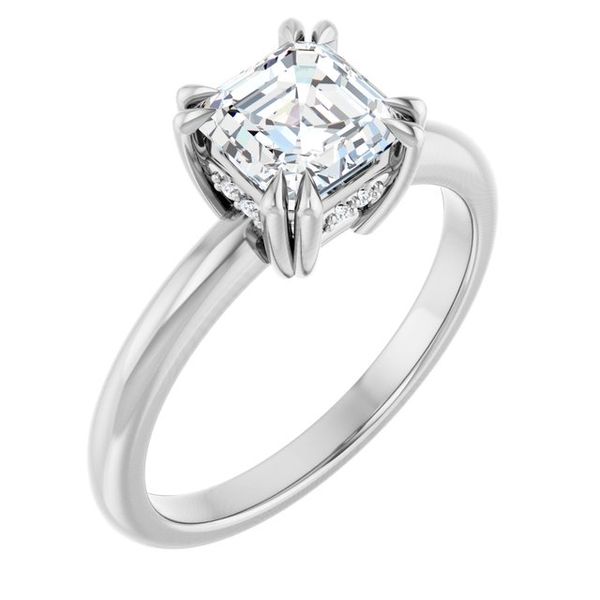 Double Claw-Prong Engagement Ring