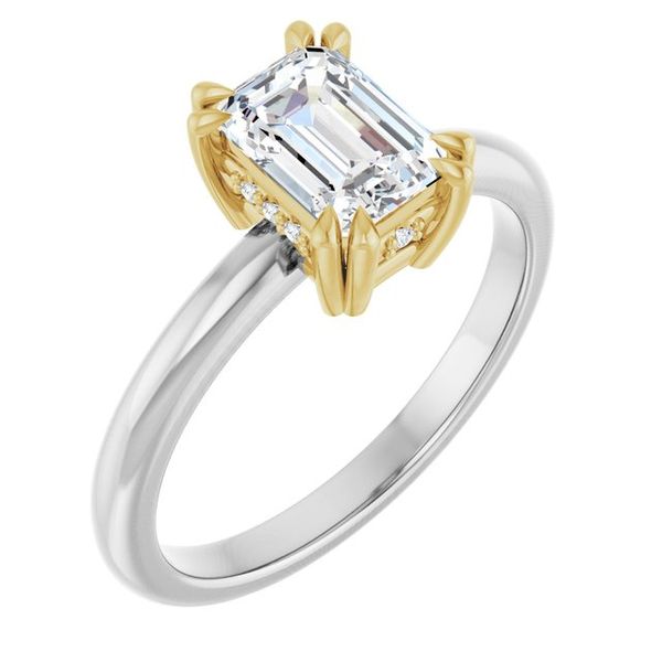 Double Claw-Prong Engagement Ring