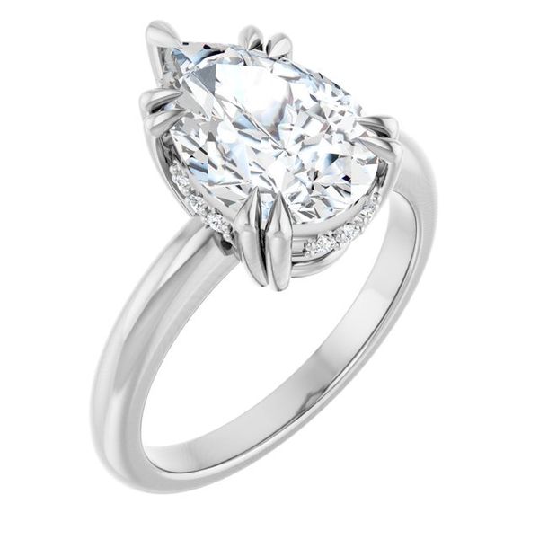 Double Claw-Prong Engagement Ring