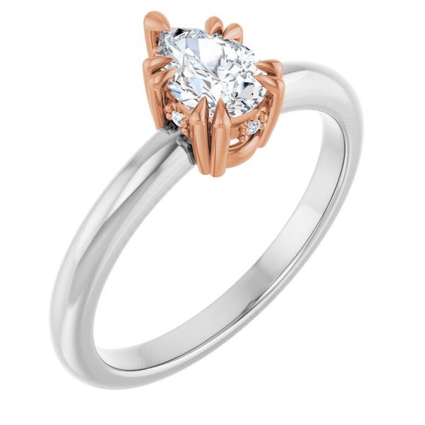 Double Claw-Prong Engagement Ring