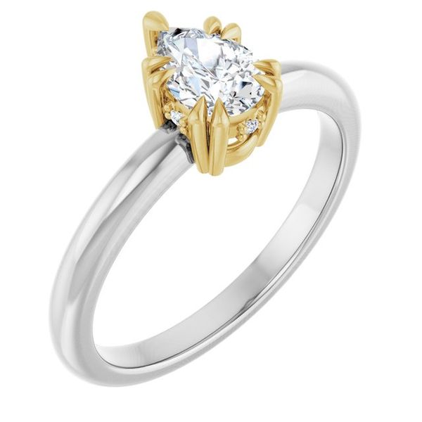 Double Claw-Prong Engagement Ring