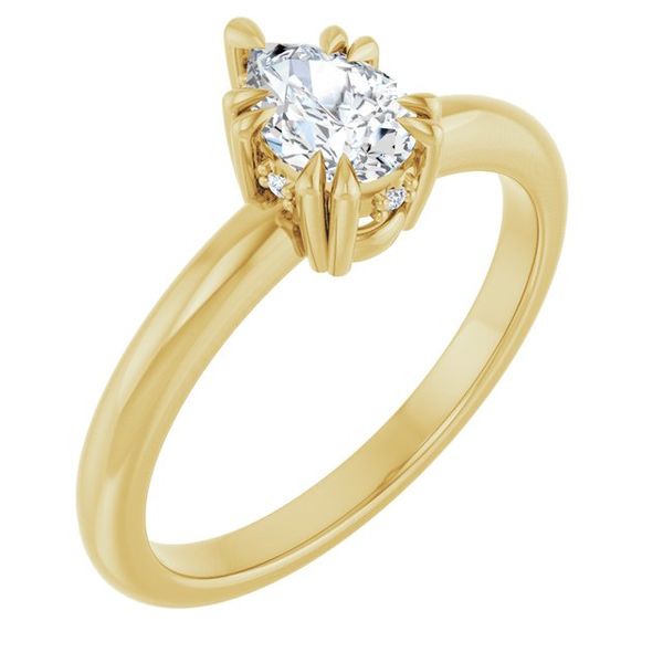 Double Claw-Prong Engagement Ring