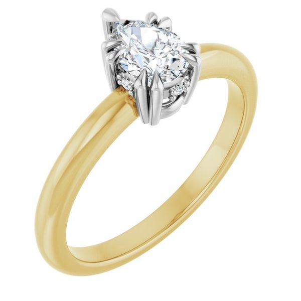 Double Claw-Prong Engagement Ring