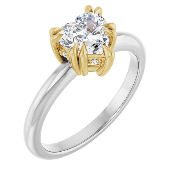 Double Claw-Prong Engagement Ring