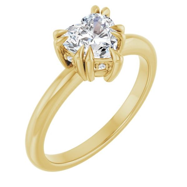 Double Claw-Prong Engagement Ring