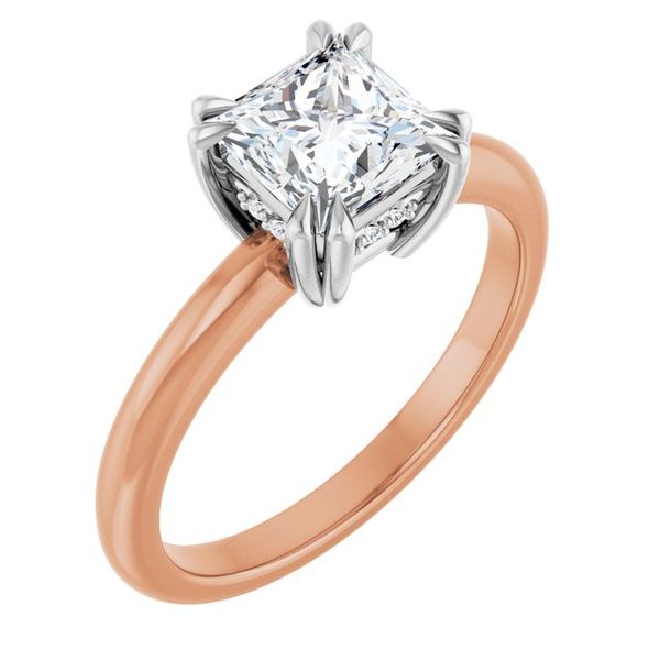 Double Claw-Prong Engagement Ring