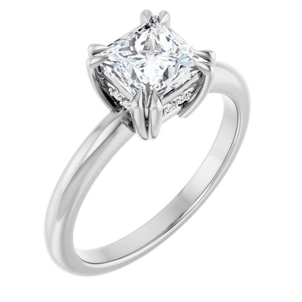 Double Claw-Prong Engagement Ring